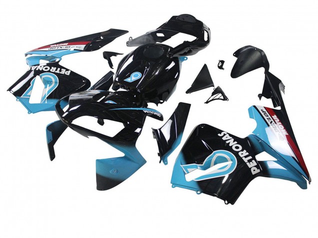 2003-2004 Honda CBR600RR Motorcycle Fairings - Light Blue Red Glossy Black Dunlop Canada for Sale
