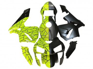 2003-2004 Honda CBR600RR Motorcycle Fairings - Fluorescent Green Matte Black Canada for Sale