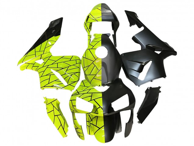 2003-2004 Honda CBR600RR Motorcycle Fairings - Fluorescent Green Matte Black Canada for Sale
