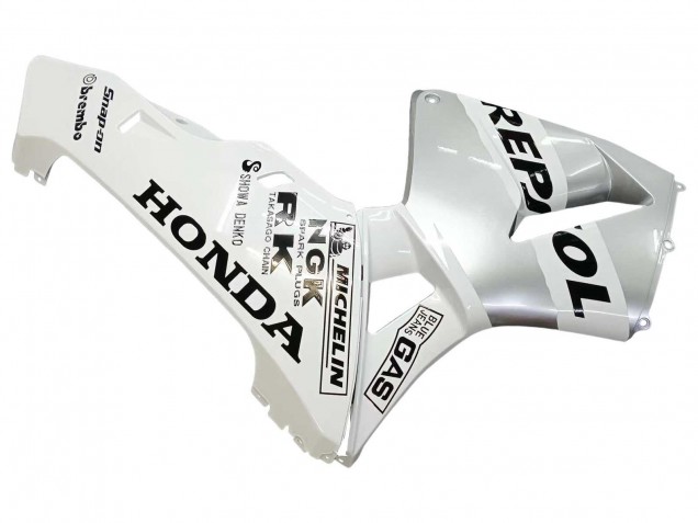 2003-2004 Honda CBR600RR Motorcycle Fairings - White Silver Black Repsol Canada for Sale