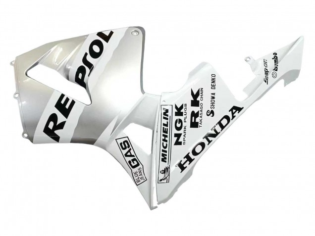 2003-2004 Honda CBR600RR Motorcycle Fairings - White Silver Black Repsol Canada for Sale