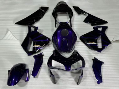 2003-2004 Honda CBR600RR Motorcycle Fairings - Dark Blue Glossy Black Canada for Sale