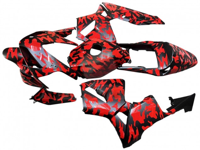2003-2004 Honda CBR600RR Motorcycle Fairings - Black Red Grey Camouflage Canada for Sale
