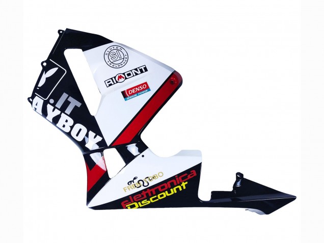 2003-2004 Honda CBR600RR Motorcycle Fairings - White Red Glossy Black DENSO Rimont Canada for Sale