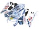 2003-2004 Honda CBR600RR Motorcycle Fairings - White Blue Red Nastro Azzurro 46 Canada for Sale
