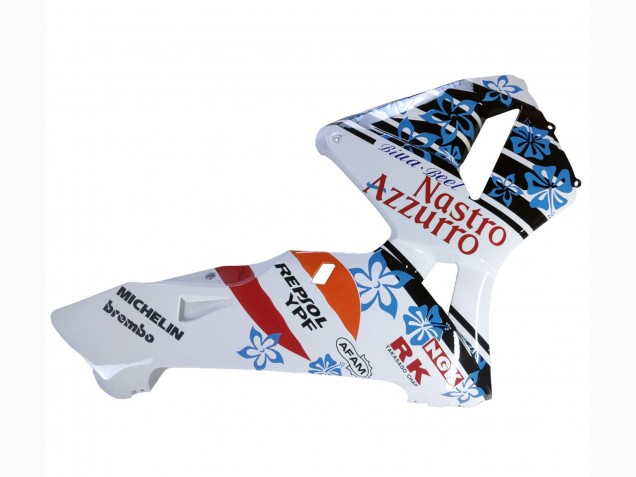 2003-2004 Honda CBR600RR Motorcycle Fairings - White Blue Red Nastro Azzurro 46 Canada for Sale