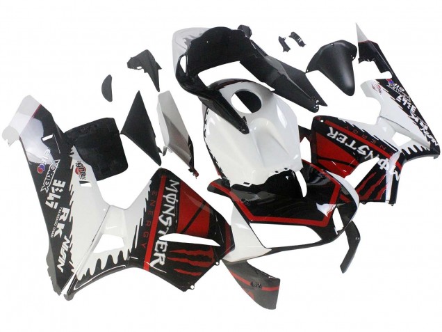 2003-2004 Honda CBR600RR Motorcycle Fairings - White Red Glossy Black Monster Canada for Sale