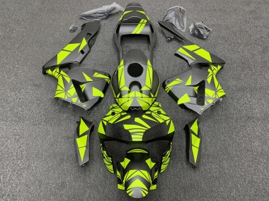 2003-2004 Honda CBR600RR Motorcycle Fairings - Yellow Matte Black Canada for Sale