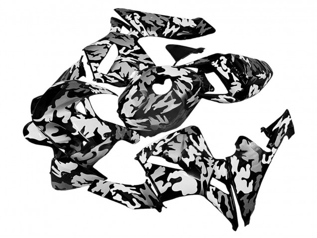 2005-2006 Honda CBR600RR Motorcycle Fairings - Black White Grey Camouflage Canada for Sale