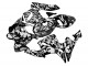 2005-2006 Honda CBR600RR Motorcycle Fairings - Black White Grey Camouflage Canada for Sale