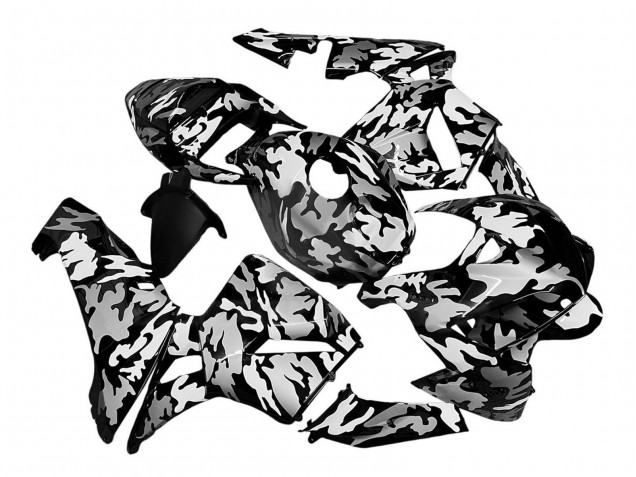 2005-2006 Honda CBR600RR Motorcycle Fairings - Black White Grey Camouflage Canada for Sale