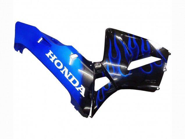 2005-2006 Honda CBR600RR Motorcycle Fairing - Glossy Black Blue Flame Canada for Sale