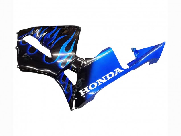 2005-2006 Honda CBR600RR Motorcycle Fairing - Glossy Black Blue Flame Canada for Sale
