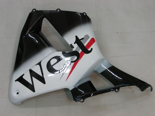 2005-2006 Honda CBR600RR Motorcycle Fairings - Glossy Black White West Canada for Sale