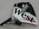 2005-2006 Honda CBR600RR Motorcycle Fairings - Glossy Black White West Canada for Sale