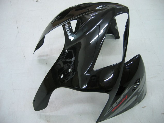 2005-2006 Honda CBR600RR Motorcycle Fairings - Glossy Black Grey Flame Canada for Sale