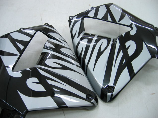 2005-2006 Honda CBR600RR Motorcycle Fairings - Glossy Black Grey Flame Canada for Sale