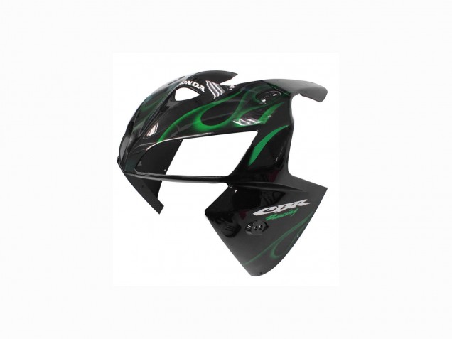 2005-2006 Honda CBR600RR Motorcycle Fairings - Glossy Black Green Flame Canada for Sale