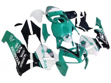 2005-2006 Honda CBR600RR Motorcycle Fairings - Light Green White Glossy Black Joe Rocket Canada for Sale
