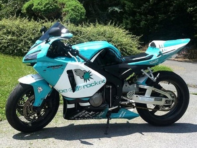 2005-2006 Honda CBR600RR Motorcycle Fairings - Light Green White Glossy Black Joe Rocket Canada for Sale