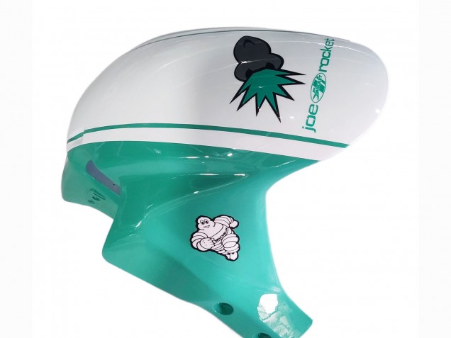 2005-2006 Honda CBR600RR Motorcycle Fairings - Light Green White Glossy Black Joe Rocket Canada for Sale