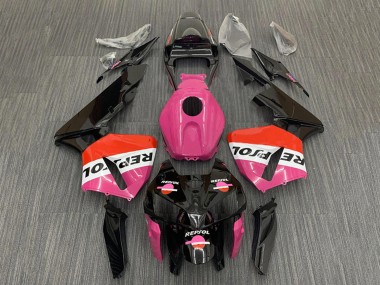 2005-2006 Honda CBR600RR Motorcycle Fairings - Pink Red Black Repsol Canada for Sale