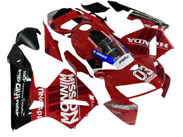 2005-2006 Honda CBR600RR Motorcycle Fairings - Red Black Valsir 03 Canada for Sale