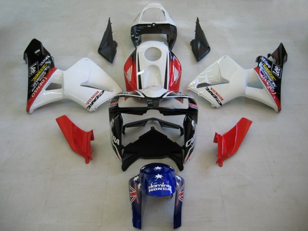 2005-2006 Honda CBR600RR Motorcycle Fairings - Red White Blue DENSO Canada for Sale
