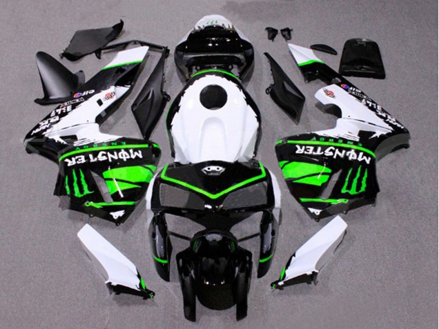 2005-2006 Honda CBR600RR Motorcycle Fairings - White Black Green Monster Canada for Sale