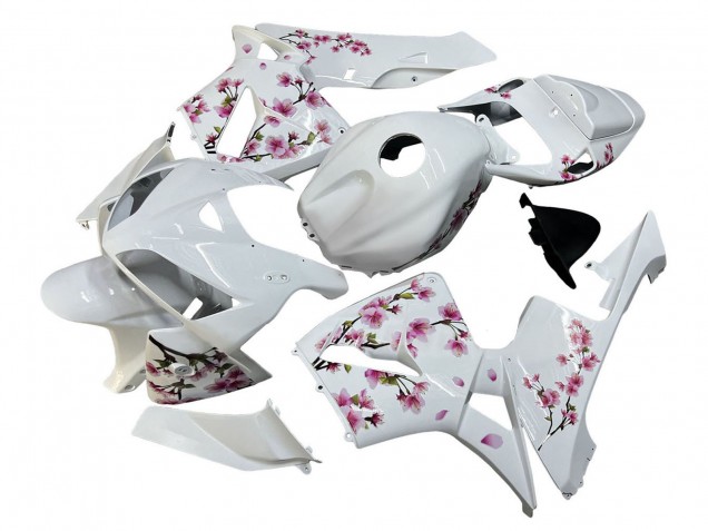 2005-2006 Honda CBR600RR Motorcycle Fairings - White with Cherry Blossom Canada for Sale