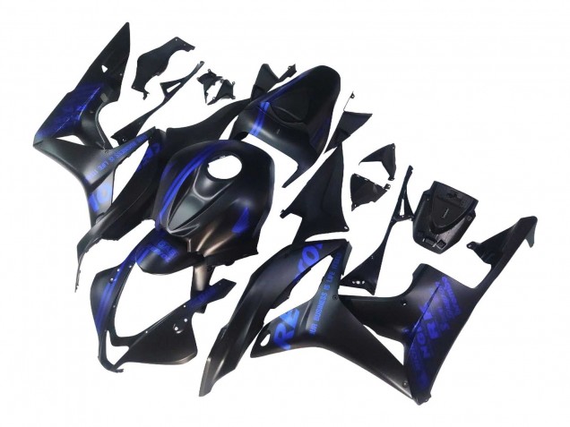 2007-2008 Honda CBR600RR Motorcycle Fairings - Matte Black Blue Repsol Canada for Sale