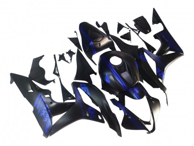 2007-2008 Honda CBR600RR Motorcycle Fairings - Matte Black Blue Repsol Canada for Sale
