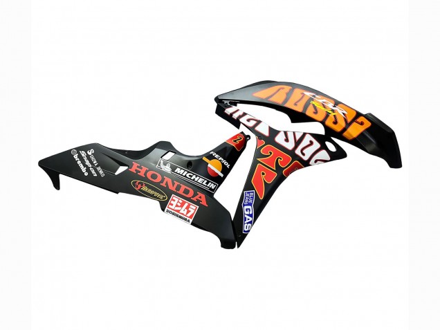 2007-2008 Honda CBR600RR Motorcycle Fairings - Matte Black Orange Red Rossi Repsol 46 Canada for Sale