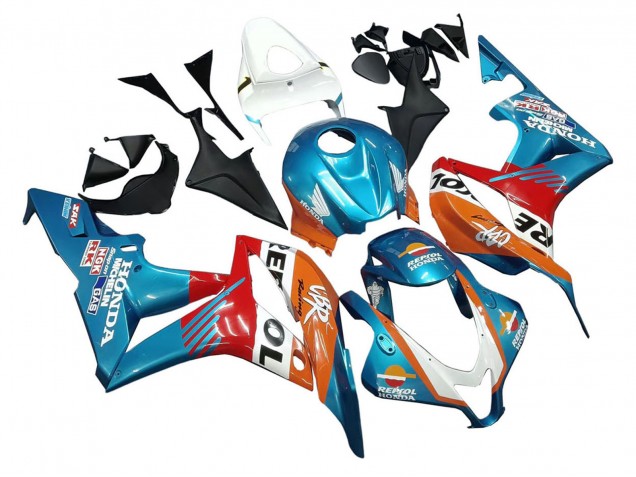 2007-2008 Honda CBR600RR Motorcycle Fairings - Orange White Red Blue Repsol Canada for Sale