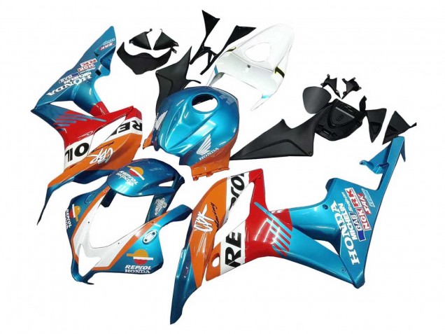 2007-2008 Honda CBR600RR Motorcycle Fairings - Orange White Red Blue Repsol Canada for Sale