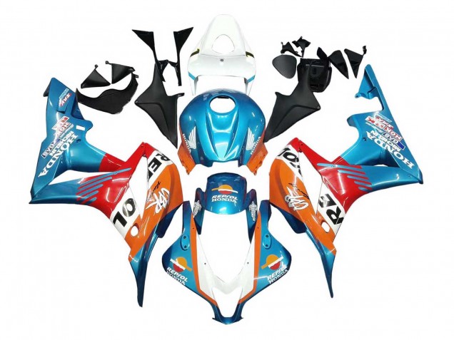 2007-2008 Honda CBR600RR Motorcycle Fairings - Orange White Red Blue Repsol Canada for Sale