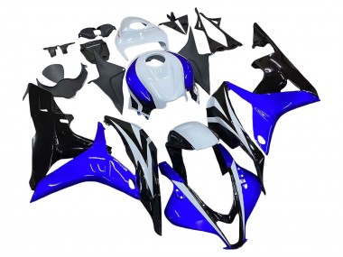2007-2008 Honda CBR600RR Motorcycle Fairing - White Blue Glossy Black Canada for Sale