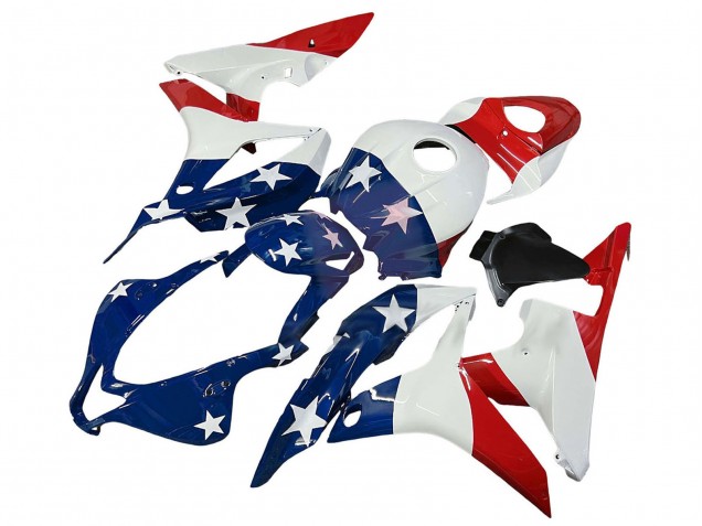 2007-2008 Honda CBR600RR Motorcycle Fairings - White Blue Red Star Canada for Sale