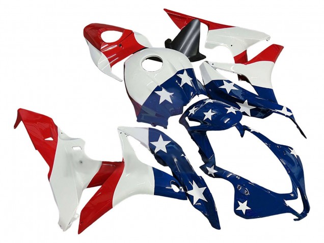 2007-2008 Honda CBR600RR Motorcycle Fairings - White Blue Red Star Canada for Sale