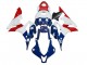 2007-2008 Honda CBR600RR Motorcycle Fairings - White Blue Red Star Canada for Sale