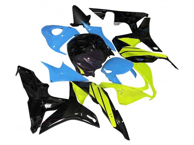 2007-2008 Honda CBR600RR Motorcycle Fairings - Blue Yellow Glossy Black Canada for Sale