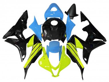 2007-2008 Honda CBR600RR Motorcycle Fairings - Blue Yellow Glossy Black Canada for Sale