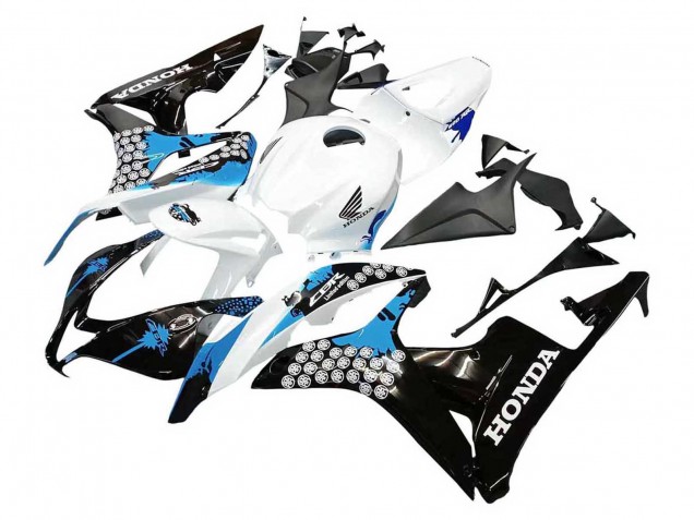 2007-2008 Honda CBR600RR Motorcycle Fairings - White Light Blue Glossy Black Canada for Sale