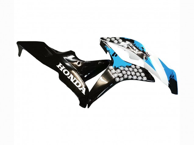 2007-2008 Honda CBR600RR Motorcycle Fairings - White Light Blue Glossy Black Canada for Sale