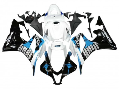 2007-2008 Honda CBR600RR Motorcycle Fairings - White Light Blue Glossy Black Canada for Sale