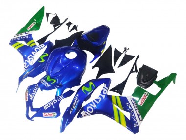 2007-2008 Honda CBR600RR Motorcycle Fairings - Blue Green MoviStar Castrol Canada for Sale