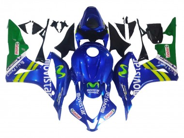 2007-2008 Honda CBR600RR Motorcycle Fairings - Blue Green MoviStar Castrol Canada for Sale