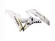 2007-2008 Honda CBR600RR Motorcycle Fairing - White Gold Glossy Black Playboy Canada for Sale