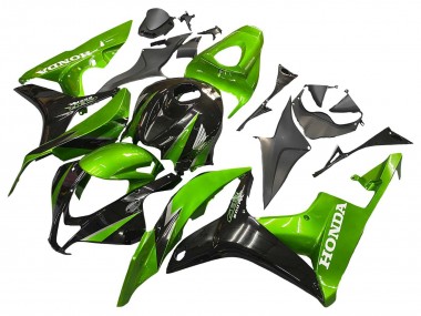 2007-2008 Honda CBR600RR Motorcycle Fairing Kits - Green Glossy Black Canada for Sale