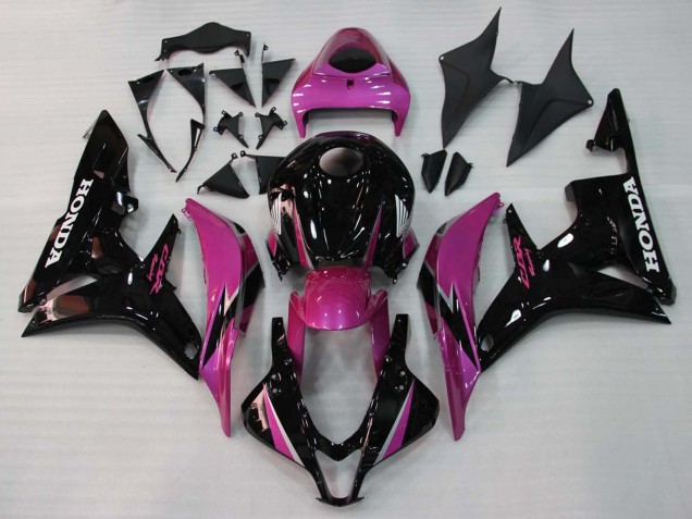 2007-2008 Honda CBR600RR Motorcycle Fairings - Pink Glossy Black Racing Canada for Sale